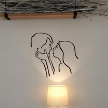 하qis1_시트지문구 드로잉그림 커플 벽스티커 감성소품 인테리어 제작 갬성 제작지 카페 꾸미기 지스티커 홈데코 장식♥erda, ♥erda화이트, Hing