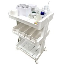문신 미용 도구 카트 피부 관리실 속눈썹 맛사지 샵 이동카트, 1개, 이동식 정리대 [수납 바구니 4개]