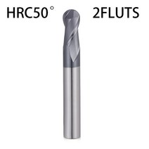 Q.Grt 볼 노즈 엔드 밀링 커터 텅스텐 카바이드 CNC 라우터 비트 도구 HRC50 55 65 2 플루트 밀, HRC50 2F, R1XD4X50