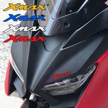 라인컷 야마하 XMAX 엑스맥스 로고 카본 2중 반사 스티커 1세트 2개, 반사흰색