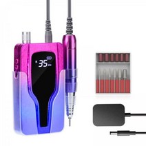 35000RPM 전동 네일 드릴 매니큐어 4000mAh 충전 겔 글리터 프로 세트 살롱 액세서리 도구 연마 기계 장비 212852모델, EU