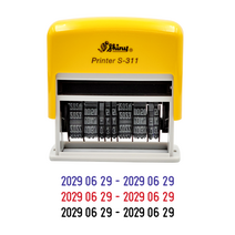 에스엠프린팅 자동스탬프 S-311 (유효기간 3X45mm) 샤이니 유효기간 날짜 회전 자동 스탬프, 검정