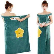 패타리지 호텔샤워 목욕가운 뽀송뽀송한 입는타월원피스 샤워가운 샤워타월, 입는타월원피스(핑크)_80cm