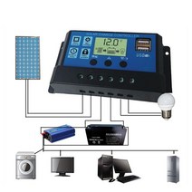 솔라컨트롤러 태양광발전기 컨트롤러 가정용 12v24v 자동 태양 전지 컨트롤러 lcd, 30a