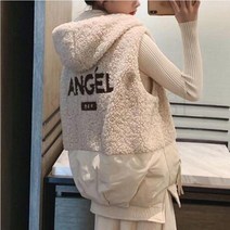 kirahosi 여성 뽀글이 조끼 오버핏 인조 무스탕 양털 퍼 조끼 베스트 아우터 U 233 CWlda35t