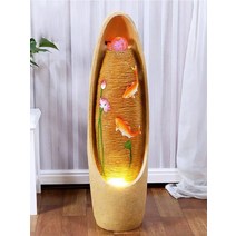 실내 수막벽 인공분수대 폭포 가습기 거실 인테리어, 검은색 높이 66CM