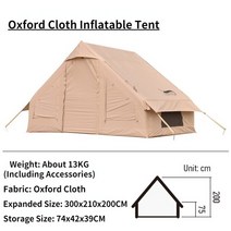 에어텐트 Desertamp fox air 6.3 5-8인용 넓은 지역 야외 방수 태양, 옥스포드 팽창식, 02 Oxford Inflatable