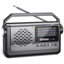 GemeanJ-15 단파 라디오 방재 라디오 FM AM 휴대용 라디오 3 싱글 1 건식 또는 AC 전원 트랜지스터 라디오에 의한 매우 오래 손전등 야외 및 가정용으로 고감도 대 소 튜닝 손잡이 쉽게 조작할 수 있습니다.