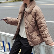 마이시즌 여성 폴 카라 퍼 패딩