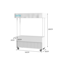 플리마켓메대 이동식매대 행사매대 프리마켓 가판대, 화이트160x60x200