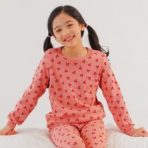 [빌도르] 아동 키즈 폴링체리 긴팔 실내복 상하세트 홈웨어 내복 내의 잠옷 파자마