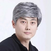 남성 가발 중년 할아버지 백발 흰머리 노인 변장, 한개옵션1, 8 화이트 2 블랙