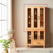 더젠 에르뎀참죽원목900 유리도어 상부장식장(도장제품), 브라운