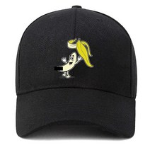 Pengzitou 야구 모자 조절 가능한 아빠 모자 비정형 면 모자 스켈레톤 하키, Funny Banana