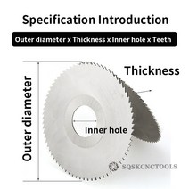 원형톱 테이블쏘 밀링 Hss 원형 톱날 40mm/50mm/60mm/63mm/75mm/80mm/100mm 톱 슬롯 커터, 01 D40xd13_14 4.0mm_02 5PCS