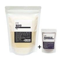 다담웰푸드 젤라틴 분말 가루+흑미 가루 증정 푸딩만들기 젤리재료 500g팩 오감놀이 촉감놀이 국내가공, 500g, 1팩