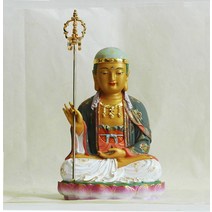 담채 지장보살 - 앤틱/불상/엔틱소품/불교용품, 단품