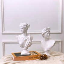 바보사랑 감성 엔틱 조각상 인테리어 아폴론 아르테미스 석고상.모리아트