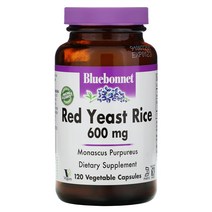 블루보넷 Bluebonnet 홍국 Red Yeast Rice 600mg 120베지캡슐 누룩곰팡이 레드이스트라이스 스테아 린산 르산 마그네슘 스테아레트
