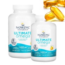 노르딕 내추럴스 얼티메이트 피쉬오일 오메가3 1280mg EPA DHA 흡수편한 비리지않은 토코페럴 소프트젤 180정 1통 2통 3통