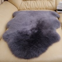 호주 통 양가죽 패드 침실 침대 옆 카펫 유럽식 양털 바닥 매트 모피 일체형 소파, 03. 크라운1P 110x75cm, 07. 그레이