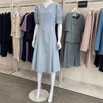 케이엘 KL 셔링퍼프 롱 플레어 원피스 KGOPMF9100