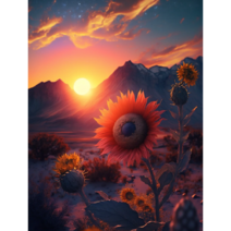 노을해바라기 우드 직소퍼즐 해가 진 바다 달빛 황금재물 금전운 가져다주는 풍경화 조각퍼즐 어르신 수월하시는 효도선물 그림퍼즐 집콕취미 스트레스 해소 최신상, 노을해바라기 퍼즐도안18, 300피스