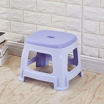 미끄럼 방지 플라스틱 의자 높은 의자 욕실 의자 야외용 간이 스툴, 소형 보라색 [높이 22.5cm]