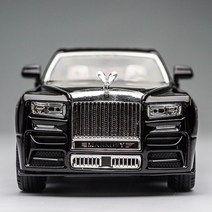1:24 롤스로이스 팬텀 다이캐스트 MANSORY 커스텀 에디션 모형 수집 전시, 접이식시트 롤스로이스 컬리넌 매트 레드트렁크
