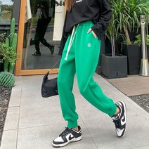 여성 기모 조거 팬츠 융 하체비만 키작녀 모직 츄리닝 조커 바지