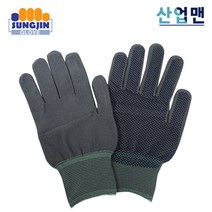 성진나이스 점박이 코팅장갑/ 1팩(10켤레) / 검정 회색 / S M L / 도트 작업용장갑, 회색L