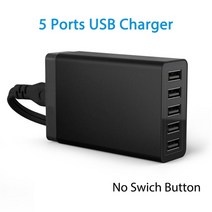 10 USB 포트 충전 스테이션 도킹 케이블 50W 미국 AU EU 영국 KR 플매트 카펫 러그 아이폰 호환 ipad 호환, 05 5 USB Black_04 AU Plug