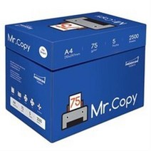 미스터카피 A4 복사용지 A4용지 75g 2500매 1박스, 1개, 5000매