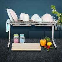 오너클랜 길이조절 식기건조대600 1단 스텐 설거지 선반 설겆이