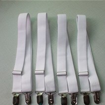 4pcs 조정 가능한 탄성 매트리스 커버 코너 홀더 클립 더블 헤드 클립 그리퍼 홀더 서스펜더 침대 시트 패스너, 4pcs 큰 흰색