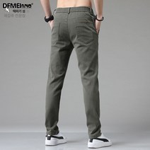 DFMEI 추동 청바지 남자 도톰 와이드 일자 캐주얼 팬츠 기모 스판 남성복 긴바지