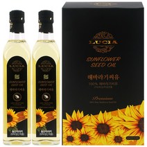 프리미엄 해바라기씨유(500mlx2P)유리병, 500ml+500ml