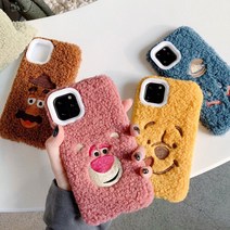러브엘 아이폰 양털 캐릭터 케이스 7부터11pro입고, 핑크, 아이폰11pro max
