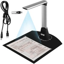 문서 카메라 4 5mp HD 픽셀 휴대용 도서 사진 스캐너 캡처 D 라이트 OR 워드/PDF 및 전자 책 만들기, 한개옵션0