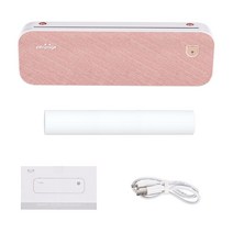 미니 네임 라벨 스티커 프린터 PeriPage A40 A4 용지 무선 블루투스 열전사 인쇄기 모바일 스마트폰 안드로이드 IOS 1 롤, [03] Pink