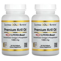 (2세트) CGN 프리미엄 크릴오일 60정 수퍼바부스트 에이커 바이오마린 도코사헥사엔산, 1개, 기본, 0.12kg