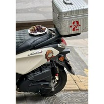 알루미늄 탑박스 커브 베스파 스쿠터 레트로 배달 가방, 35리터엑스트라라지실버