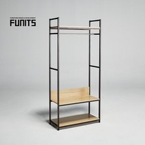 퍼니츠 퀴니 철제행거 드레스룸 옷걸이 행거 4types 2colors, 퀴니스퀘어C와인골드