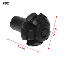 1Pcs 새로운 블랙 노르딕 워킹 폴 트렉 폴 텔레스코픽 Alpenstock Crutch 워킹 스틱 야외 하이킹 액세서리, 2