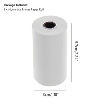 POS 영수증 Paperang P1 P2 미니 포토 프린터용 자체 접착 감열지 인쇄 가능한 스티커 라벨 용지 57mm X 30mm 1 롤, 02 Rose red