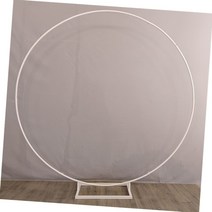 꽃 장식 전시대 셀프 웨딩 포토존 플라워 지지대 백그라운드 배경 연출 원형 아치 프레임 연철 풍선 파티 링 라운드 꽃문, 사각받침원관1.5m직경흰색