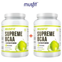 (1+1) 머스핏 BCAA 분지쇄아미노산 류신 이소류신 발린 전해질 매트릭스 파우더 그린애플 맛 1.26kg 2팩
