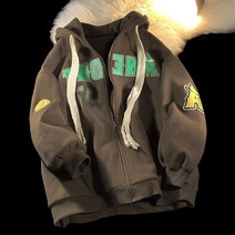 빈티지맨투맨 오버핏 캐주얼 집업 라운드