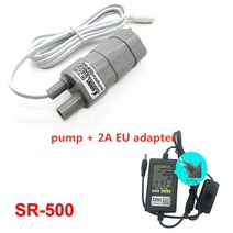 유압펌프 하이 리프트 5M 12V 24V 고압 DC 잠수정 펌프 600L H 1000L 마이크로 모터 스트레이트 슬롯 커팅, 03 SR-500 n EU adapter_02 24V