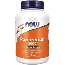 나우푸드 판크레아틴 10X 200mg 캡슐, 250정, 6개, 250정 × 6개